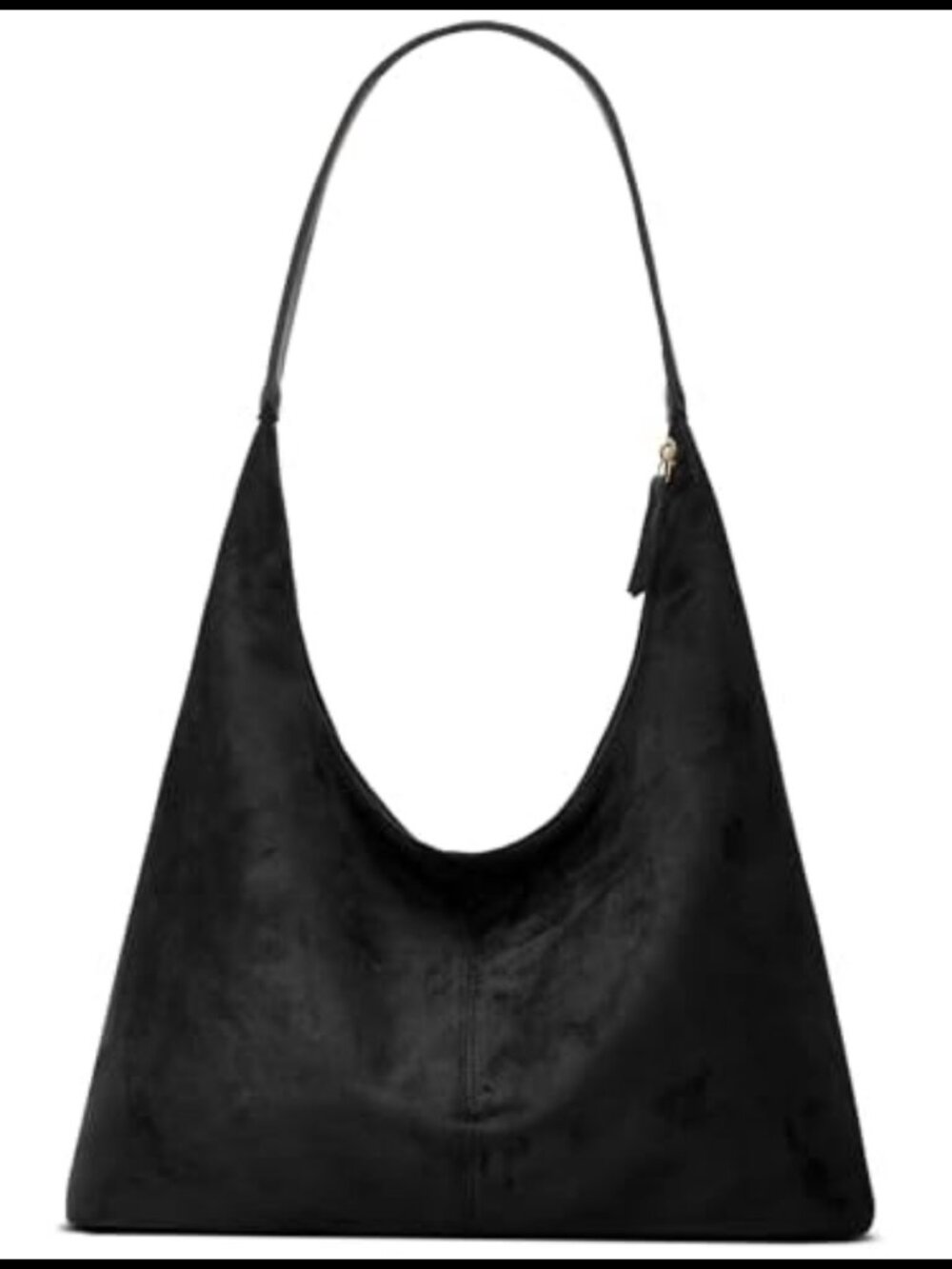 Faux Suede Hobo Shoulder Bag Tote Purse Handbag